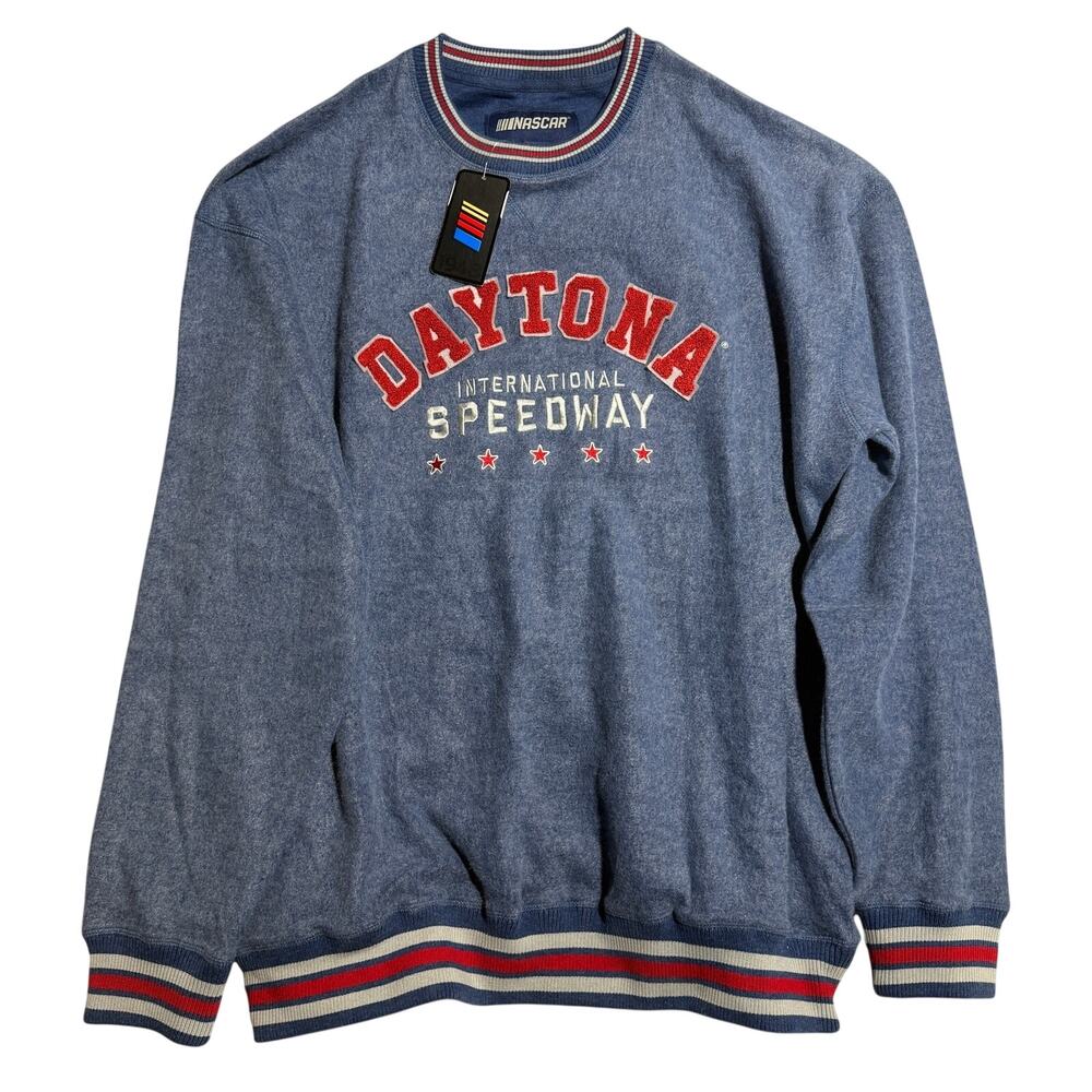 NASCAR Daytona International Speedway Sweatshirt XL Blue Crewneck Racing NWT